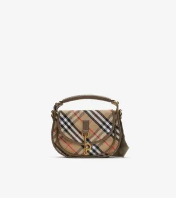 Small B Clip Messenger Bag in Sand beige - Women, Cotton, Nylon