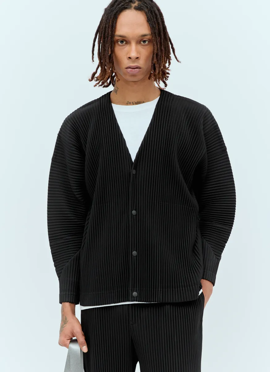 Pleated Cardigan