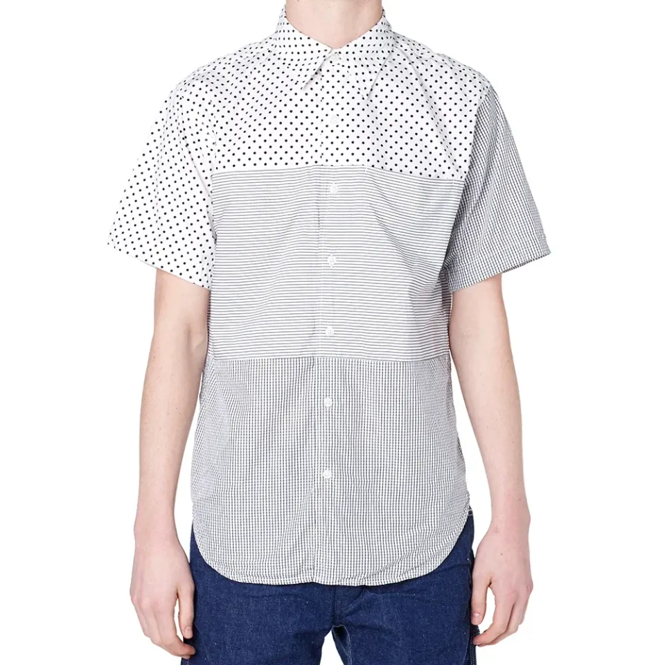 Short Sleeve Polka Dot Cut and Sew Shirt