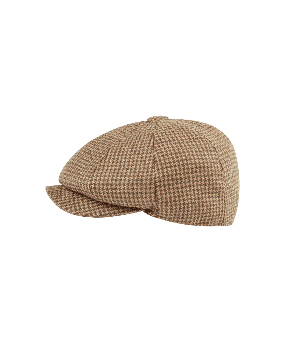 Women's Newsboy Tweed Cap - Houndstooth Tweed