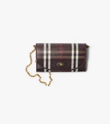 Highlands Chain Strap Wallet​ in Mahogany red