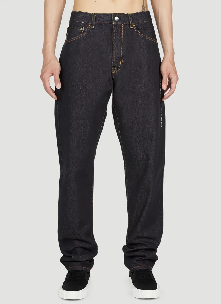 Text Print Jeans