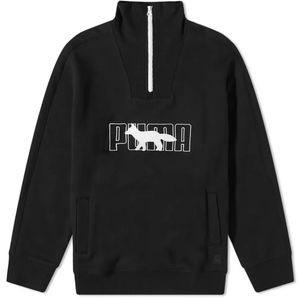 x Maison Kitsuné 1/2 Zip Ft Sweater