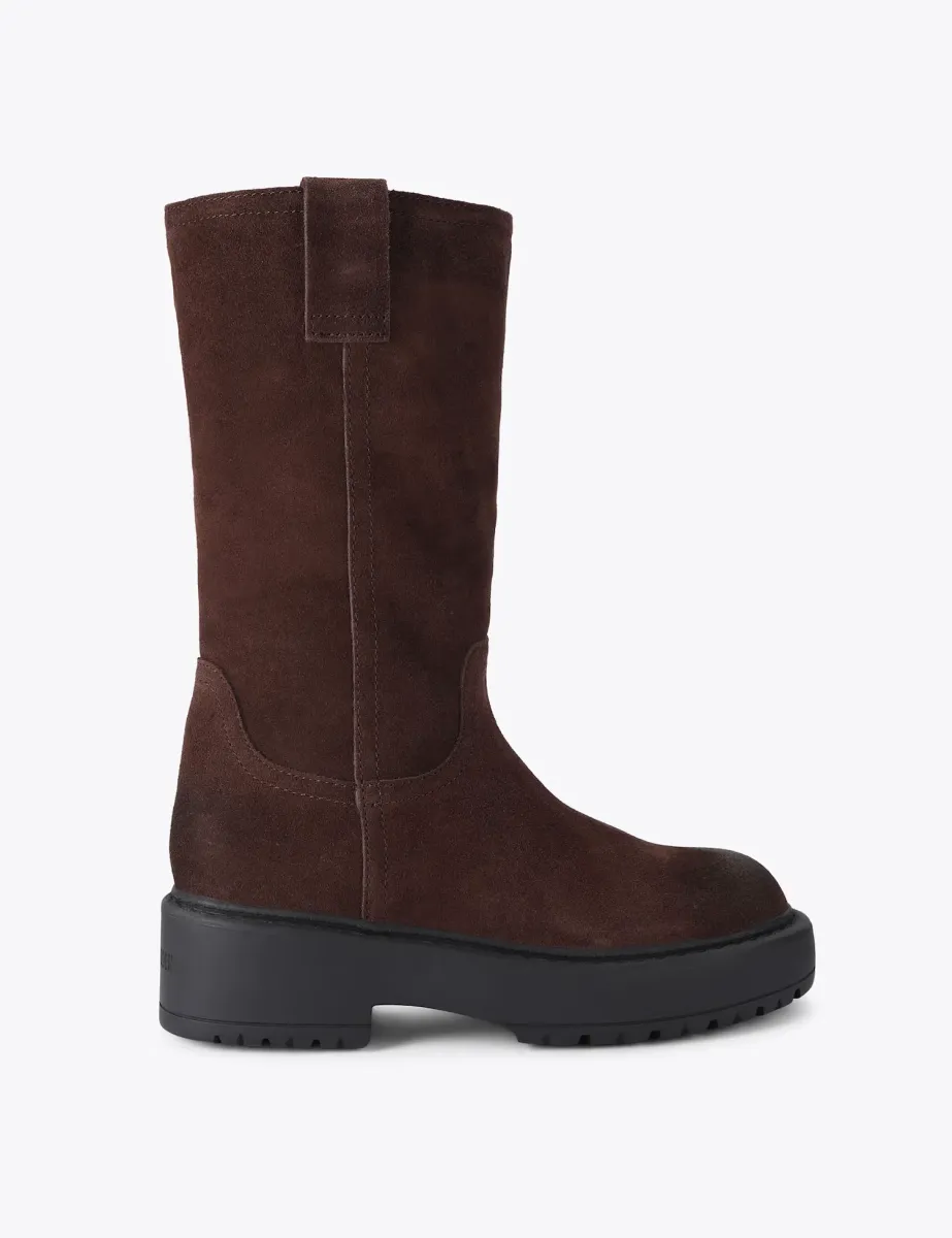 Ruckus Suede Flat Knee High Boots