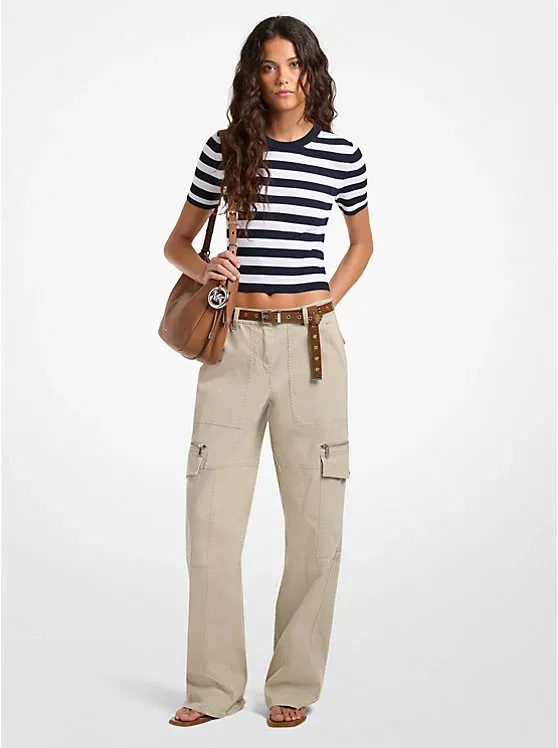 Stretch Cotton Utility Cargo Pants