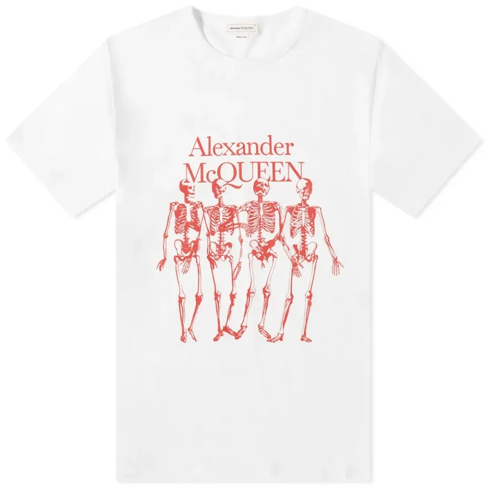 Skeleton Print Oversize Logo T-Shirt