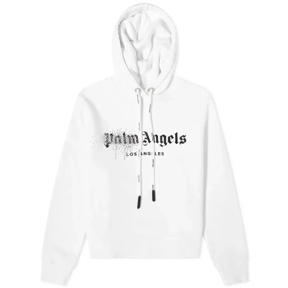 Rhinestone Spray Logo Hoodie