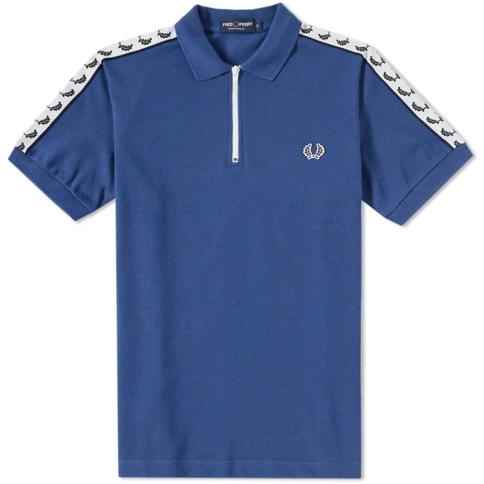 Fred Perry Taped Zip Neck Pique Polo
