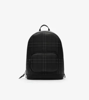 City Check Zip Backpack in Iron grey - Men, Cotton, Technical