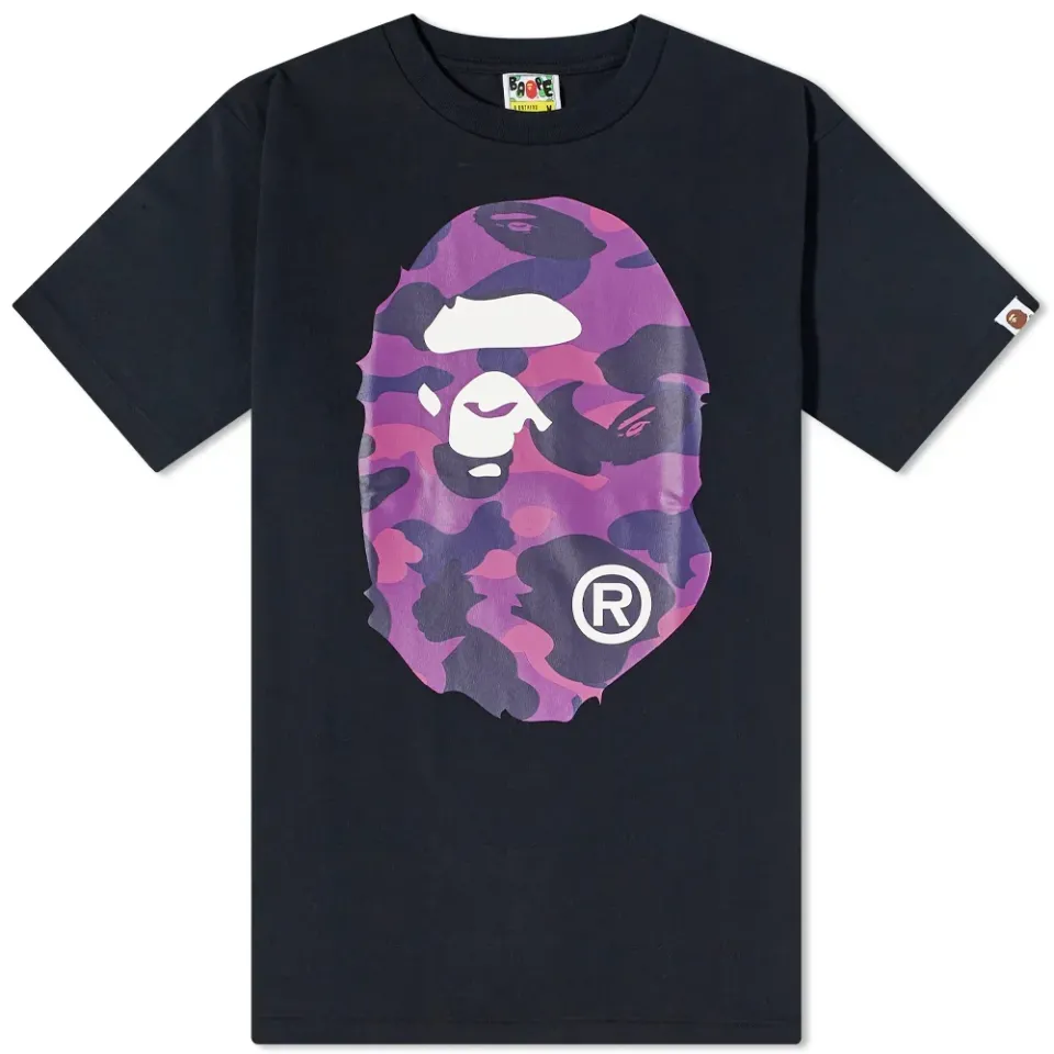 Color Camo Big Ape Head Tee