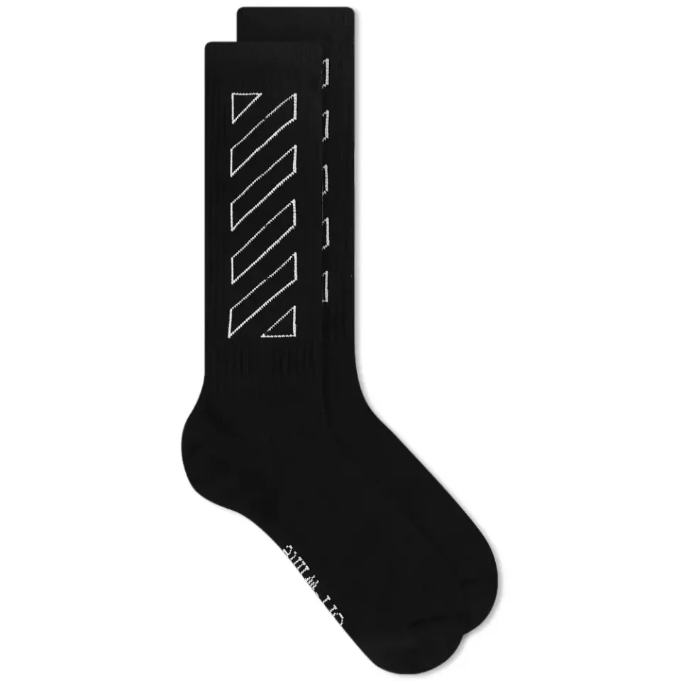 Diag Outline Mid Length Sock