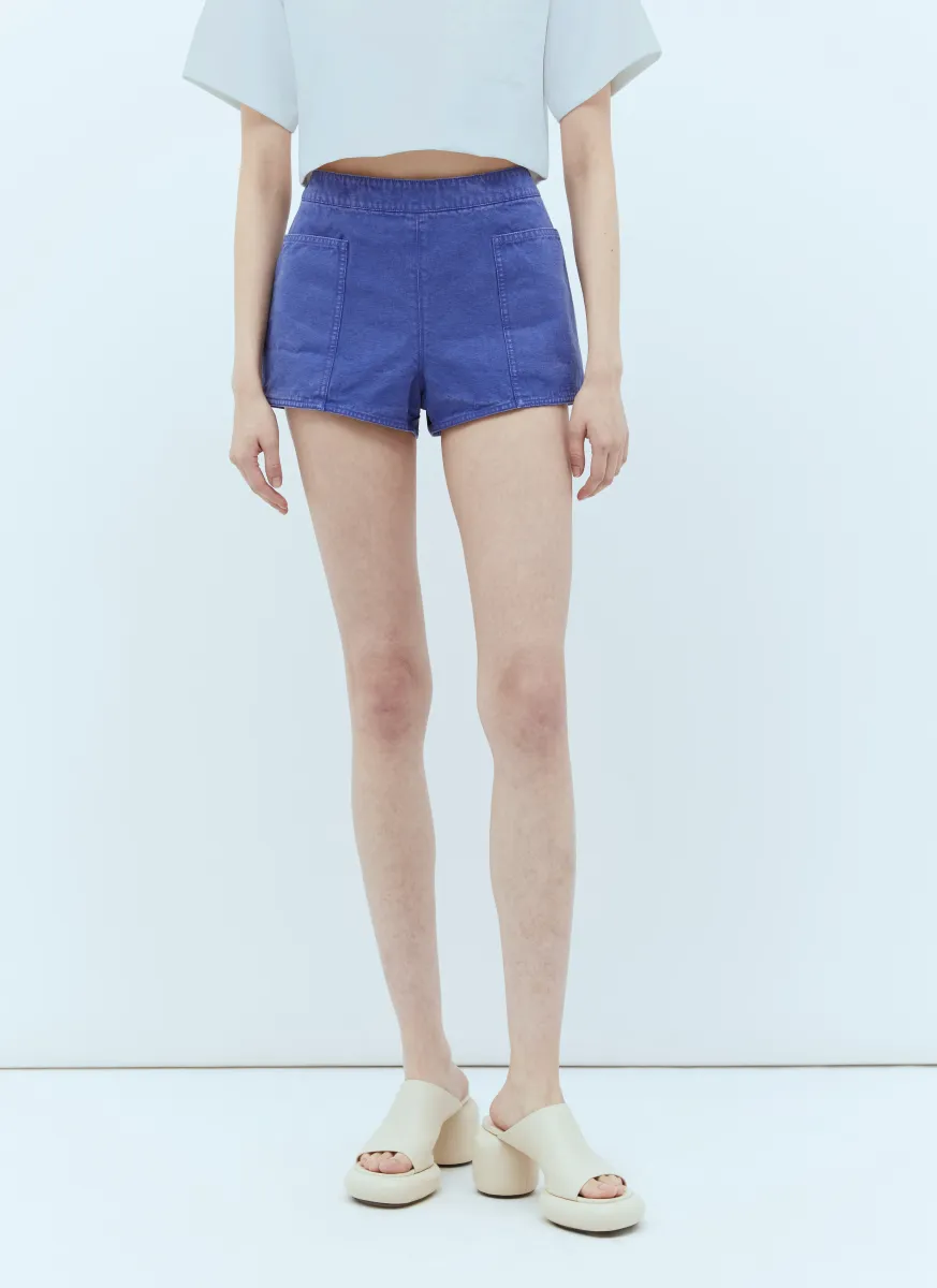 Low Rise Denim Shorts
