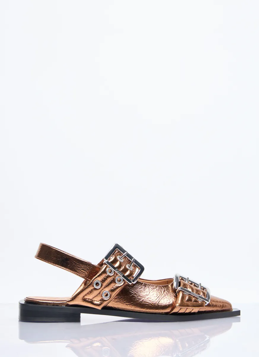 Feminine Buckle Ballerina Flats