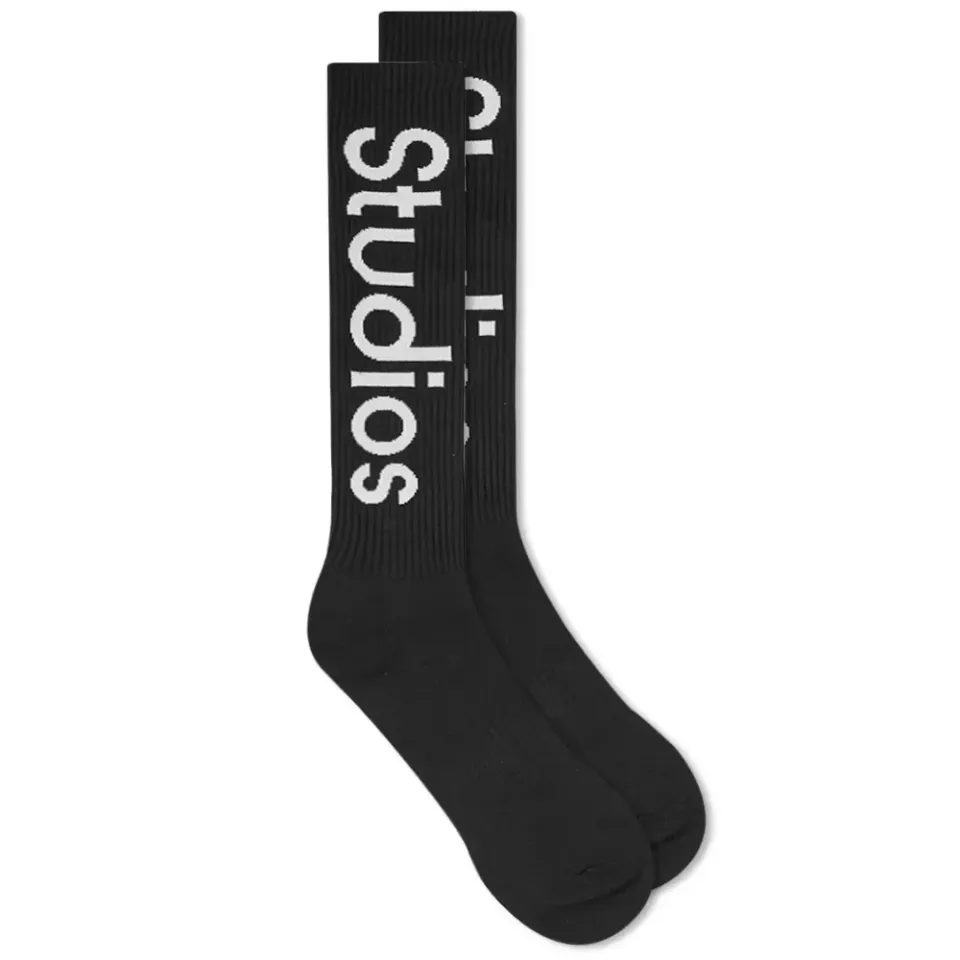 Long Rib Logo Sock