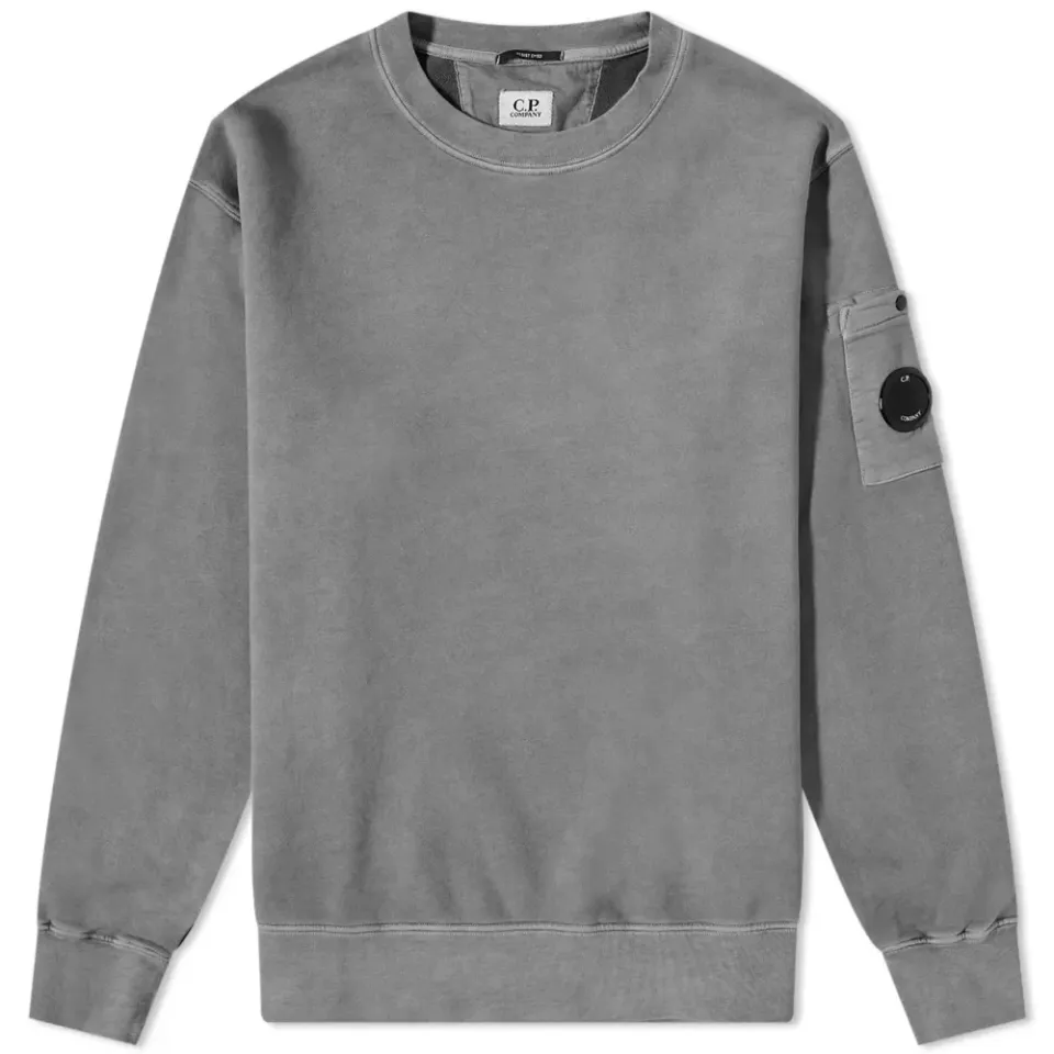 Garment Dyed Arm Lens Crew Sweat