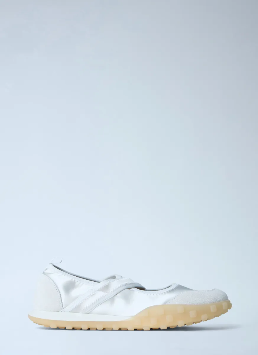 Satin Strap Slip-On Shoes