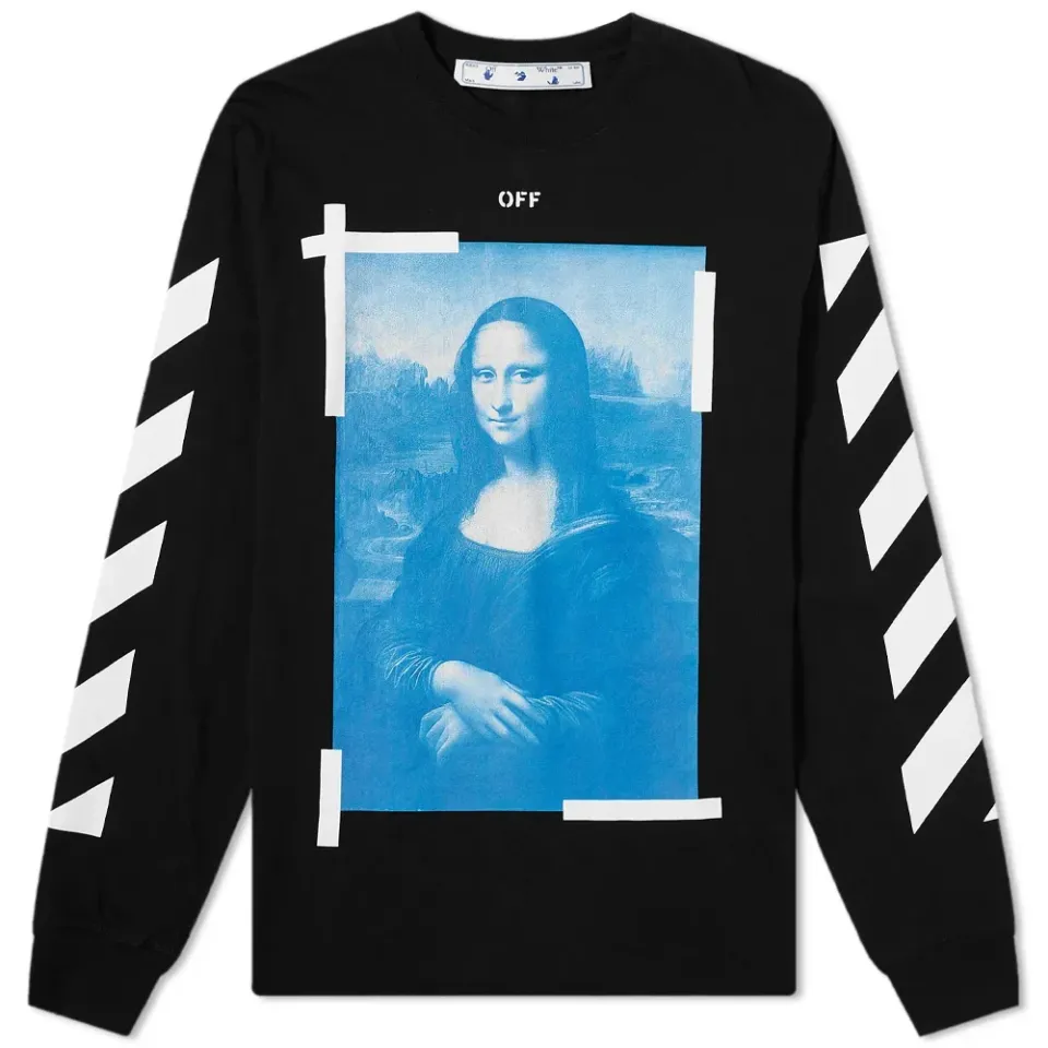 Long Sleeve Blue Mona Lisa Arrow T-Shirt