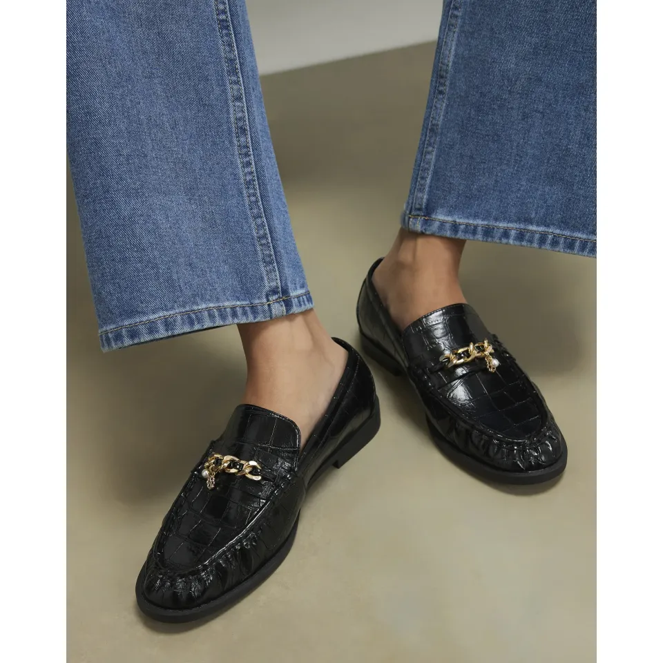 Croc Gold Chain Loafers