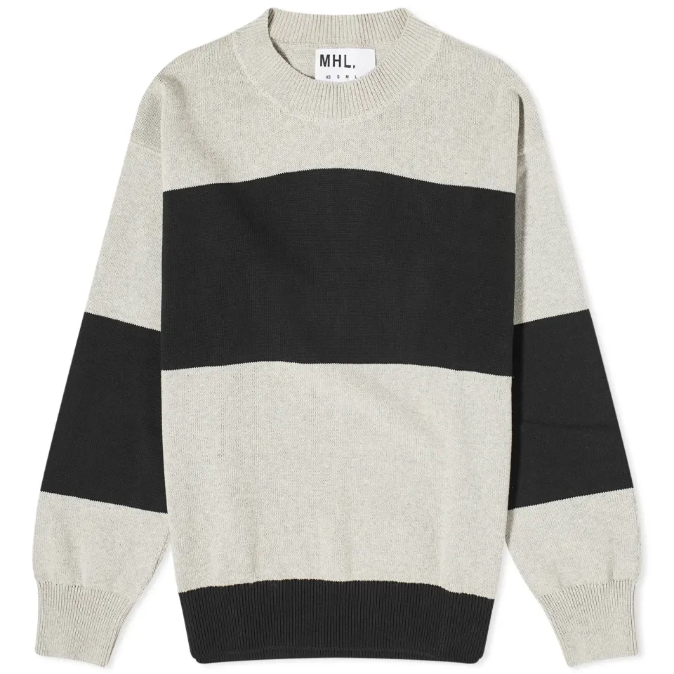 Block Stripe Crew Sweat