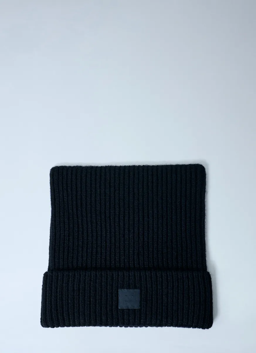 Face Logo Square Beanie Hat