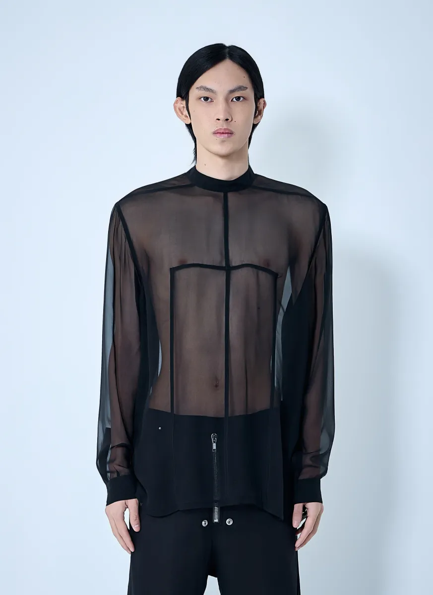 Sheer Panel Shirt