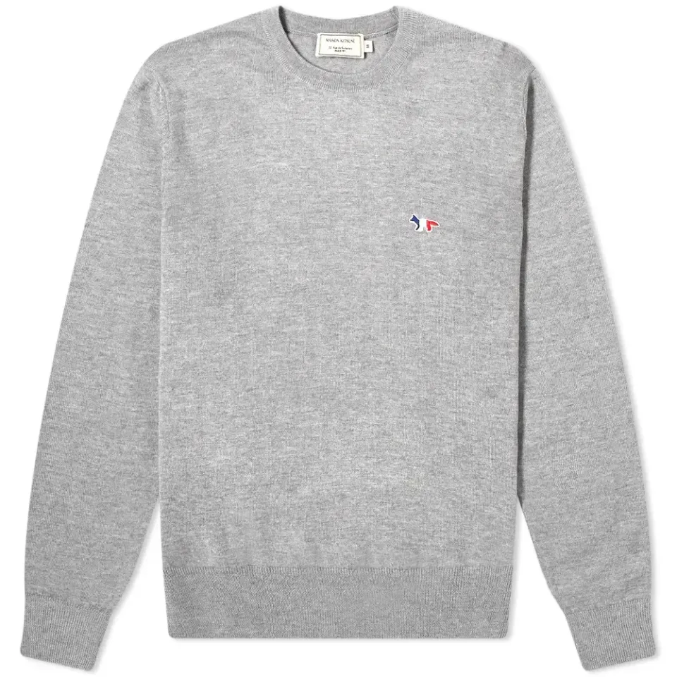 Maison Kitsuné Tricolour Fox Crew Knit