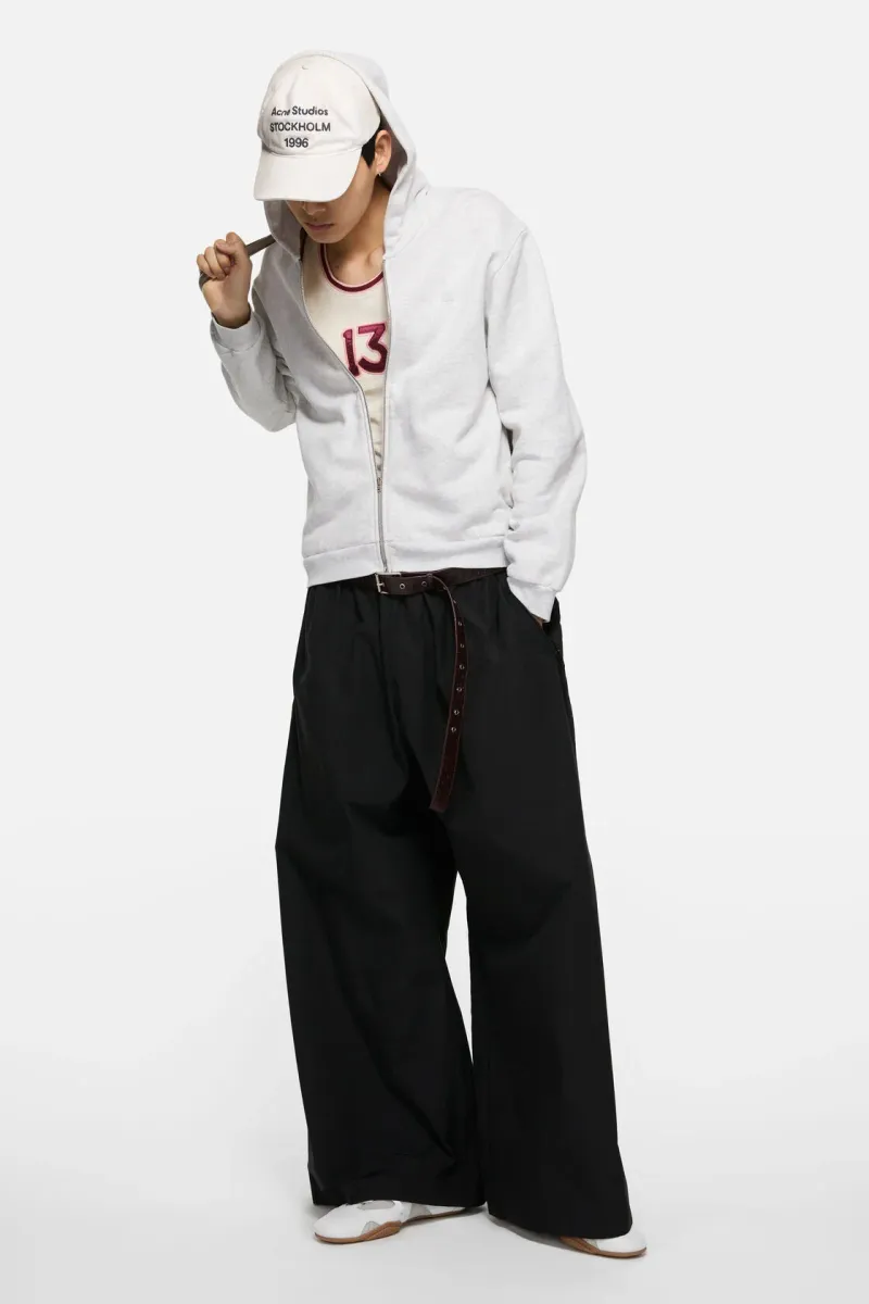 Face zip-up hoodie