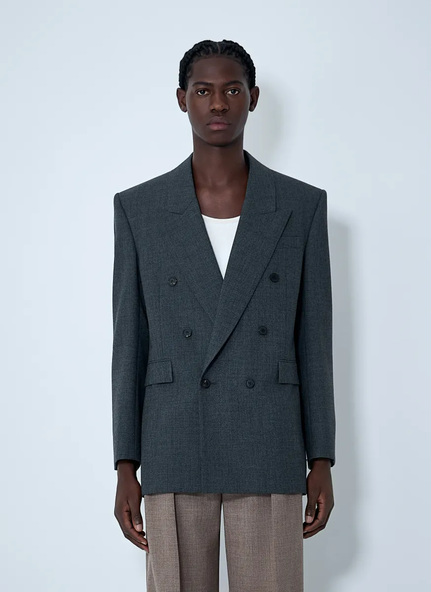Double-Breasted Wool Blazer