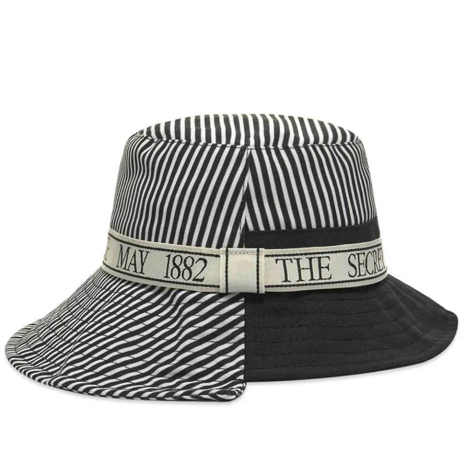 Asymmetric Striped Bucket Hat