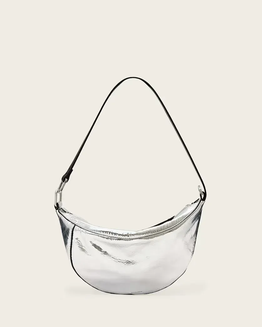 Luna Metallic Leather Shoulder Bag