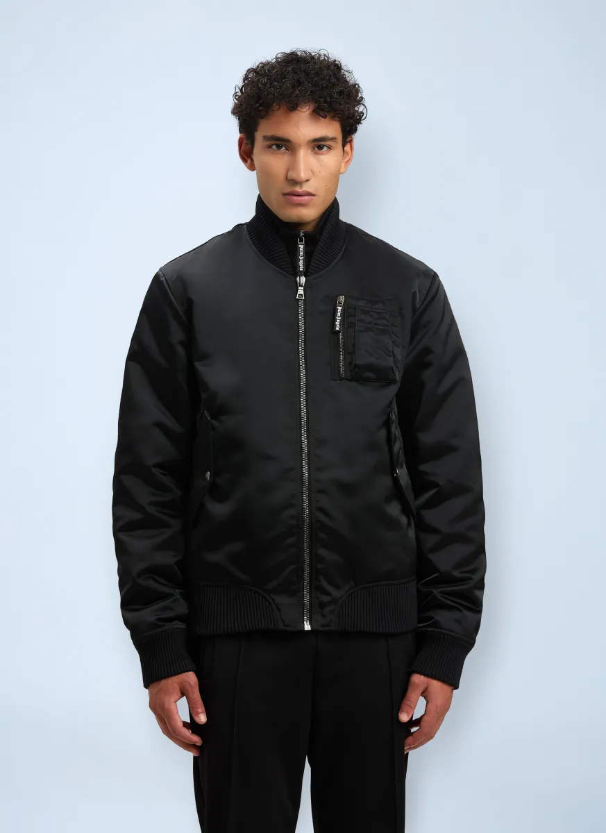 Logo Print Bomber Jacket