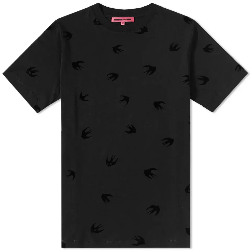 McQ Alexander McQueen Flocked Swallow Tee