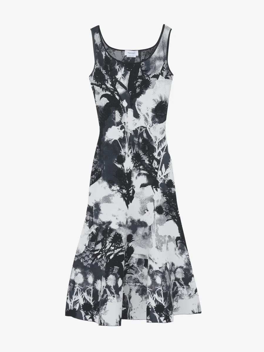 Floral Jacquard Midi Dress