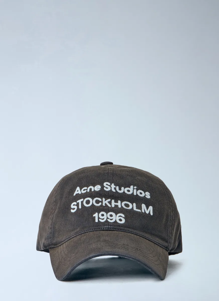 Washed Fabric Logo Baseball Cap