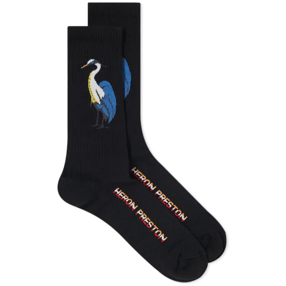 Blue Herons Cotton Crew Sock