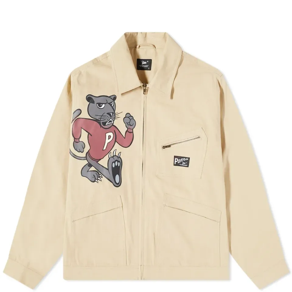 Cartoon Canvas Zip Jacket