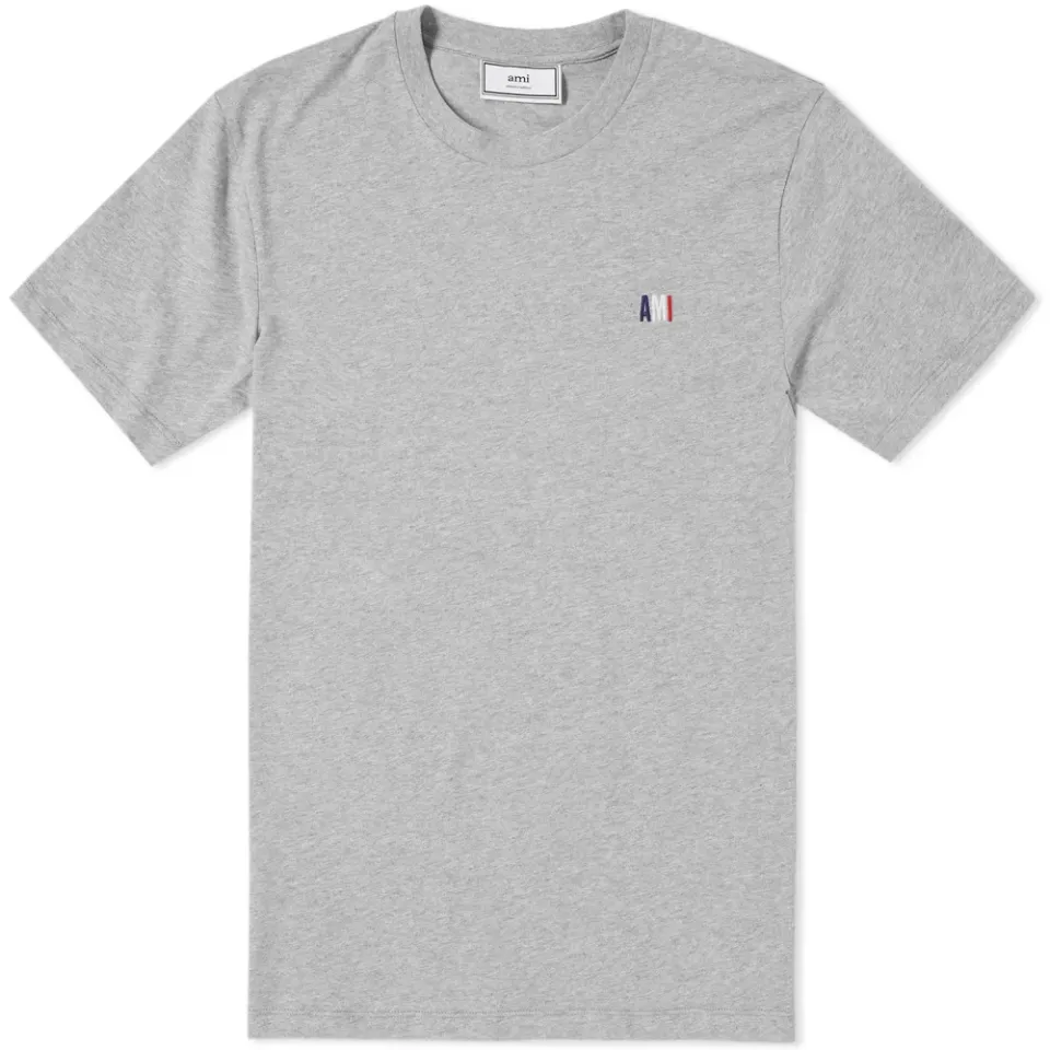 AMI Small Tricolour Logo Tee