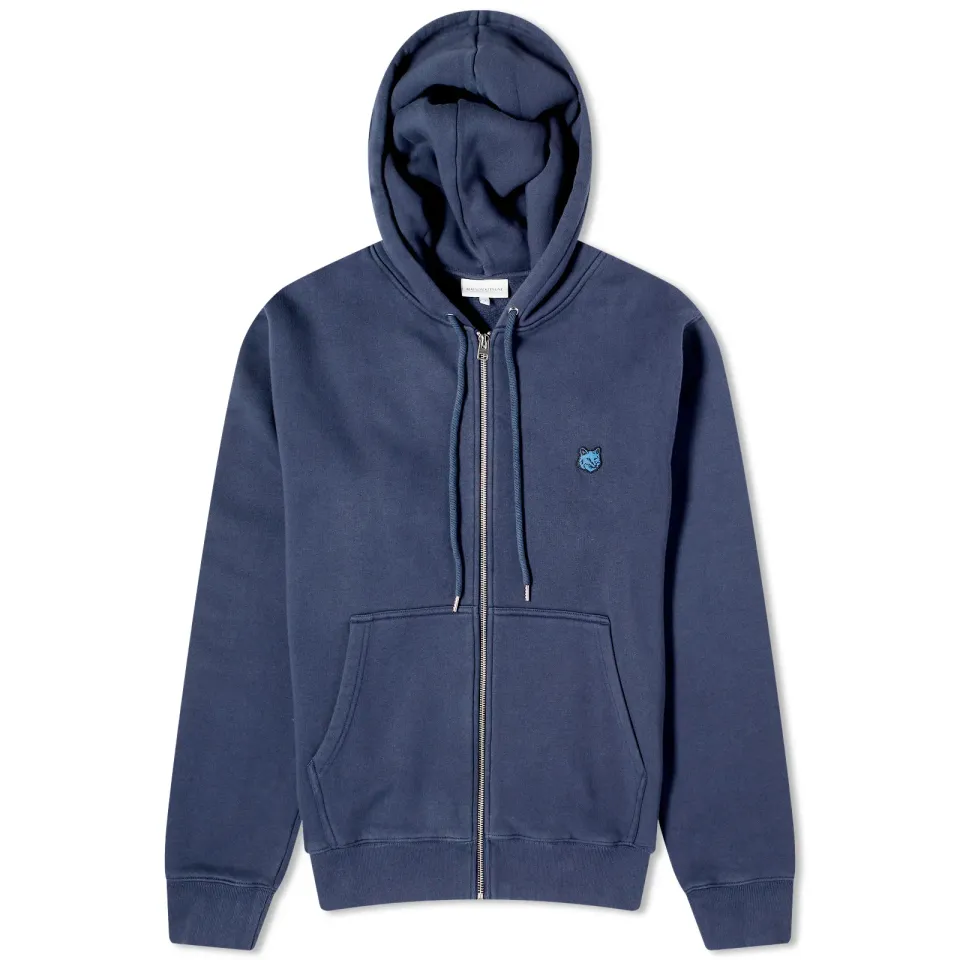 Tonal Fox Head Patch Comfort Zip Hoodie