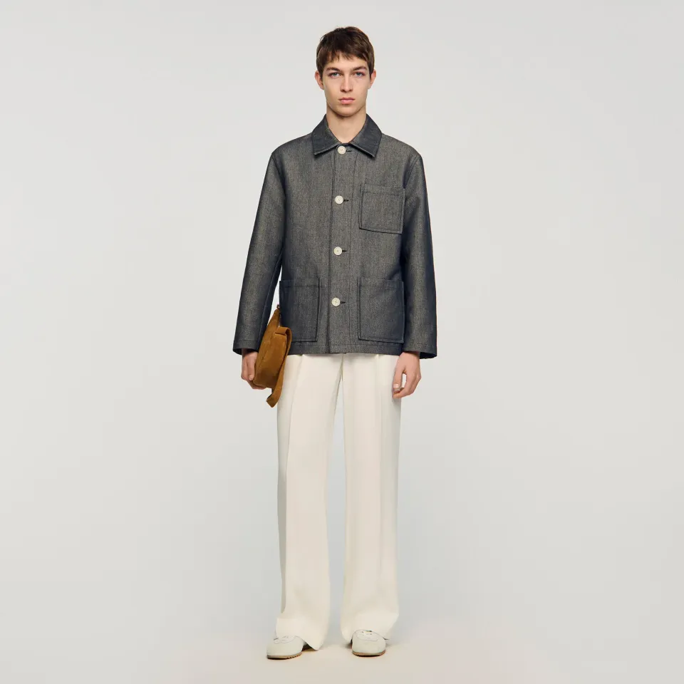 Denim-effect worker jacket