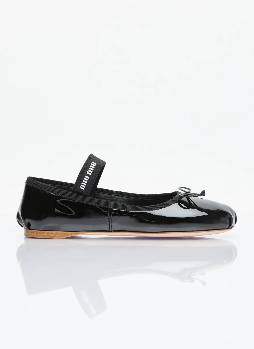 Patent Leather Ballerina Flats