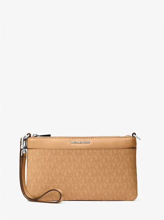Jet Set Medium Signature Logo Convertible Wristlet