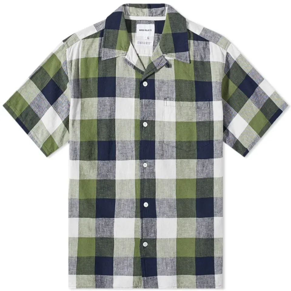Carsten Cotton Linen Check Vacation Shirt