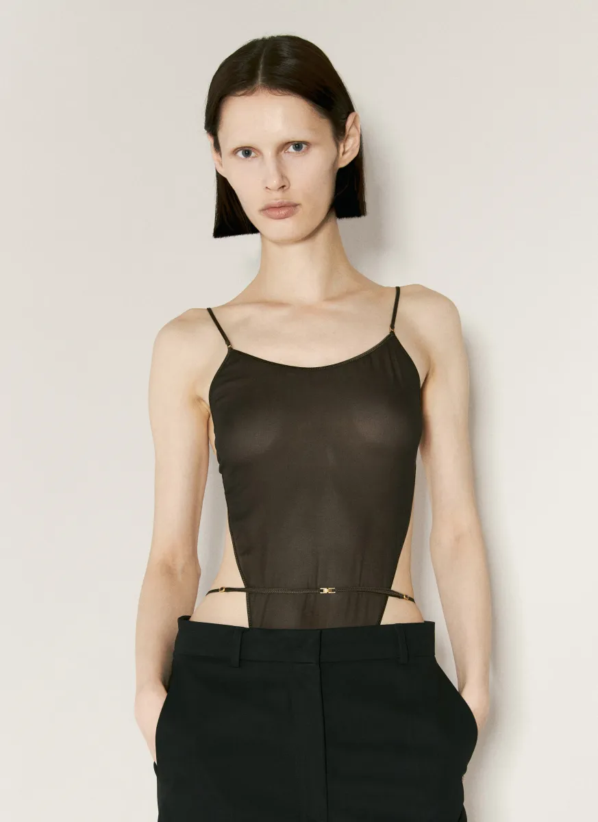 Backless Georgette Bodysuit