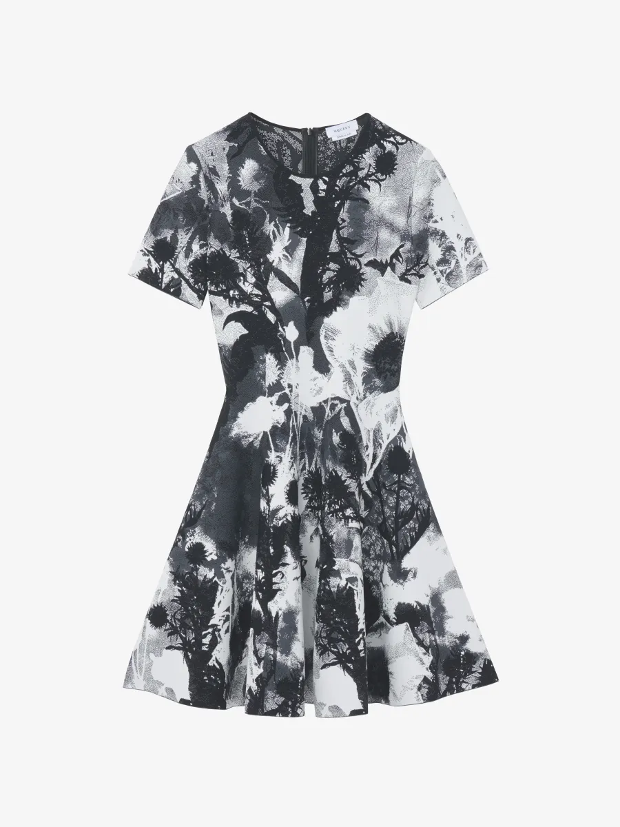 Floral Jacquard Mini Dress