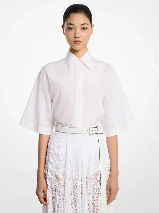 Silk and Cotton Taffeta Camp Shirt