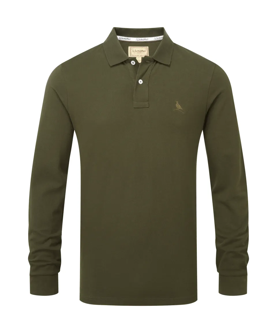 St Ives Long Sleeve Polo Shirt - Forest