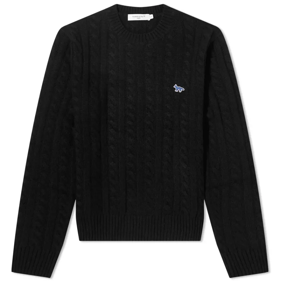 Maison Kitsuné Navy Fox Patch Classic R-Neck