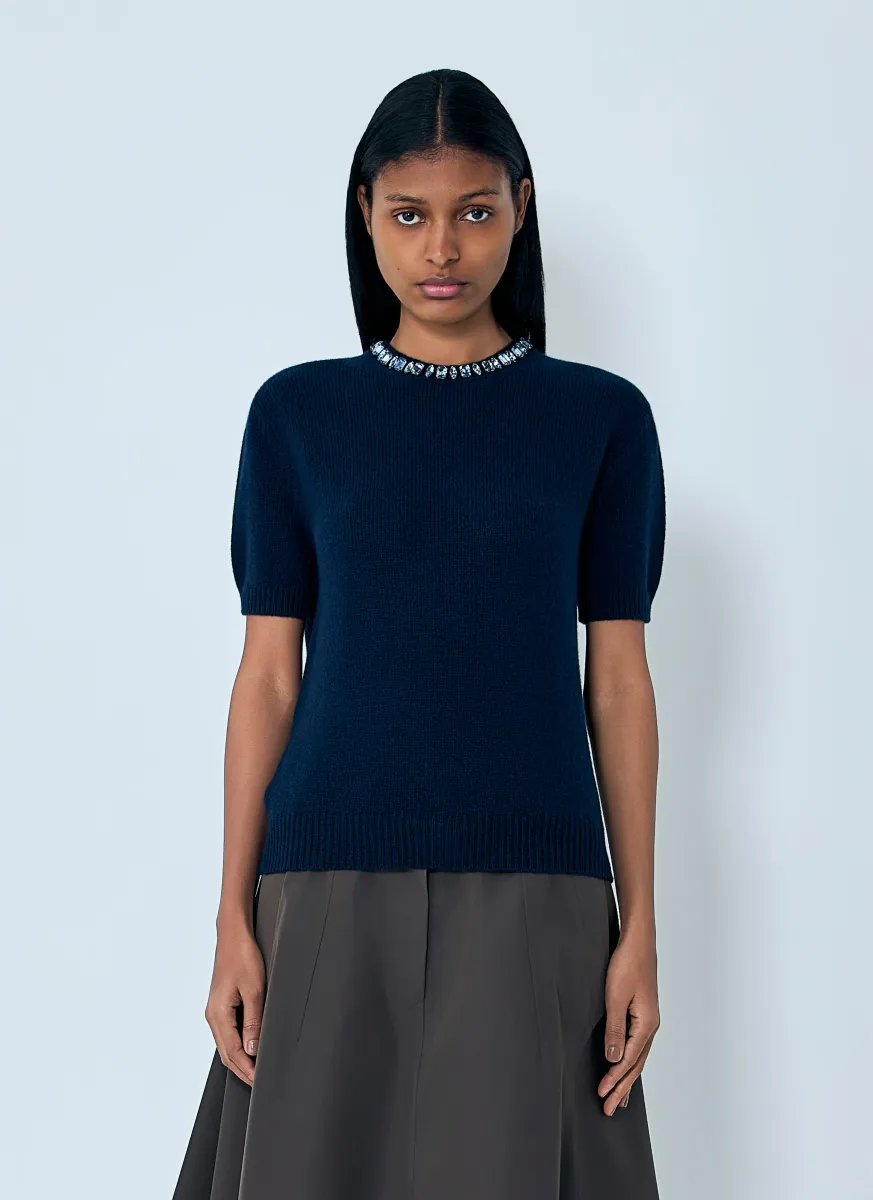 Wool and Cashmere Crew-Neck Sweater