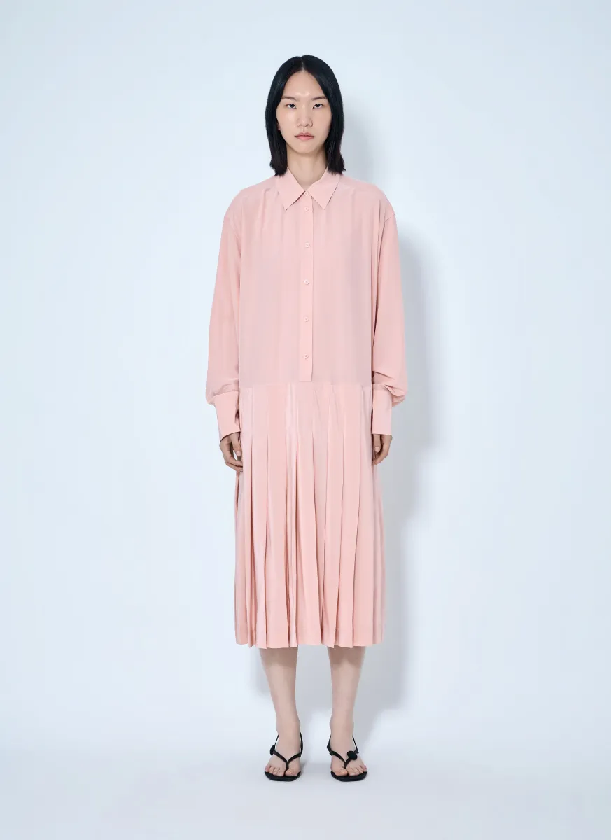 Pleated Shirtdress