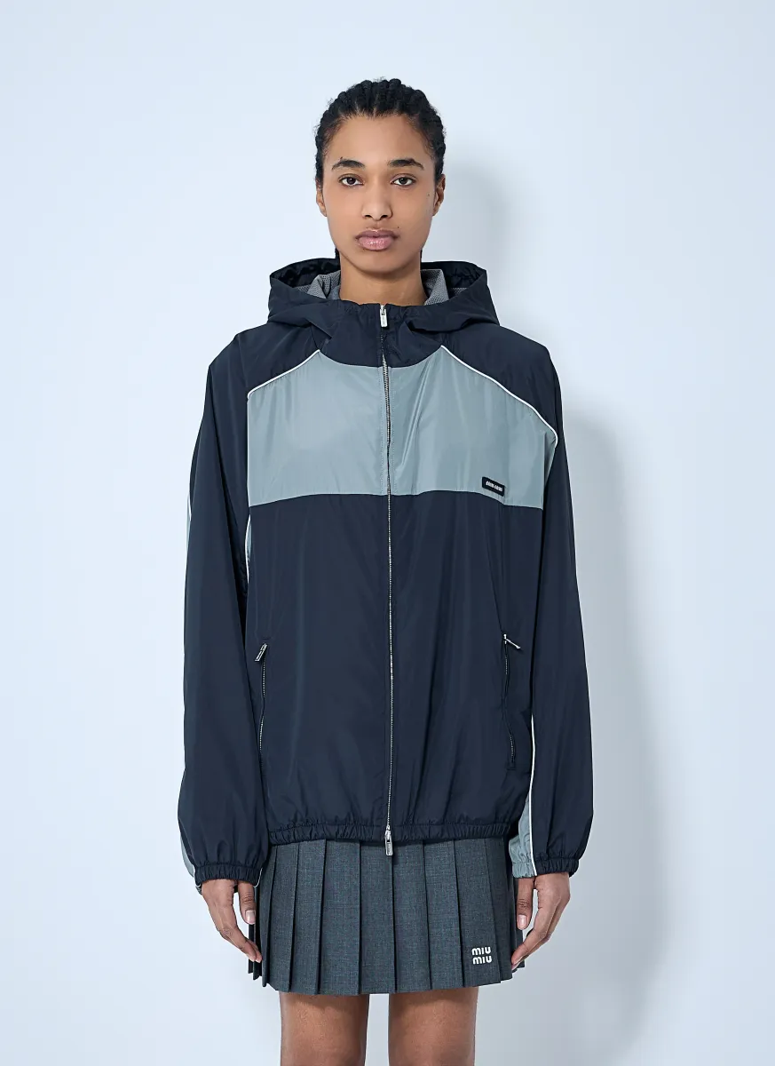 Technical Silk-Blend Hooded Jacket